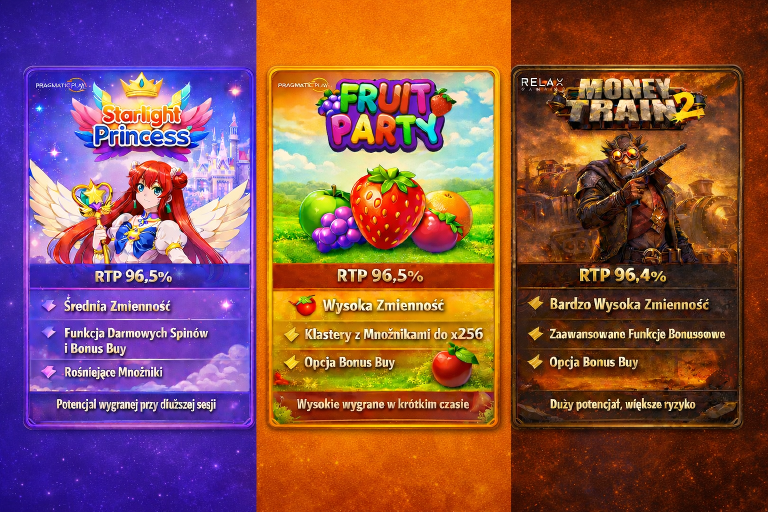 Sloty najlepiej dopasowane do 50 darmowych spinów